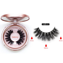 Load image into Gallery viewer, Magnetic Eyelashes Set 2 Pairs False Eyelashes Magnetic Eyeliner Eyelash Tweezer 5 Magnets Natural Long Makeup Tool Kit with Box